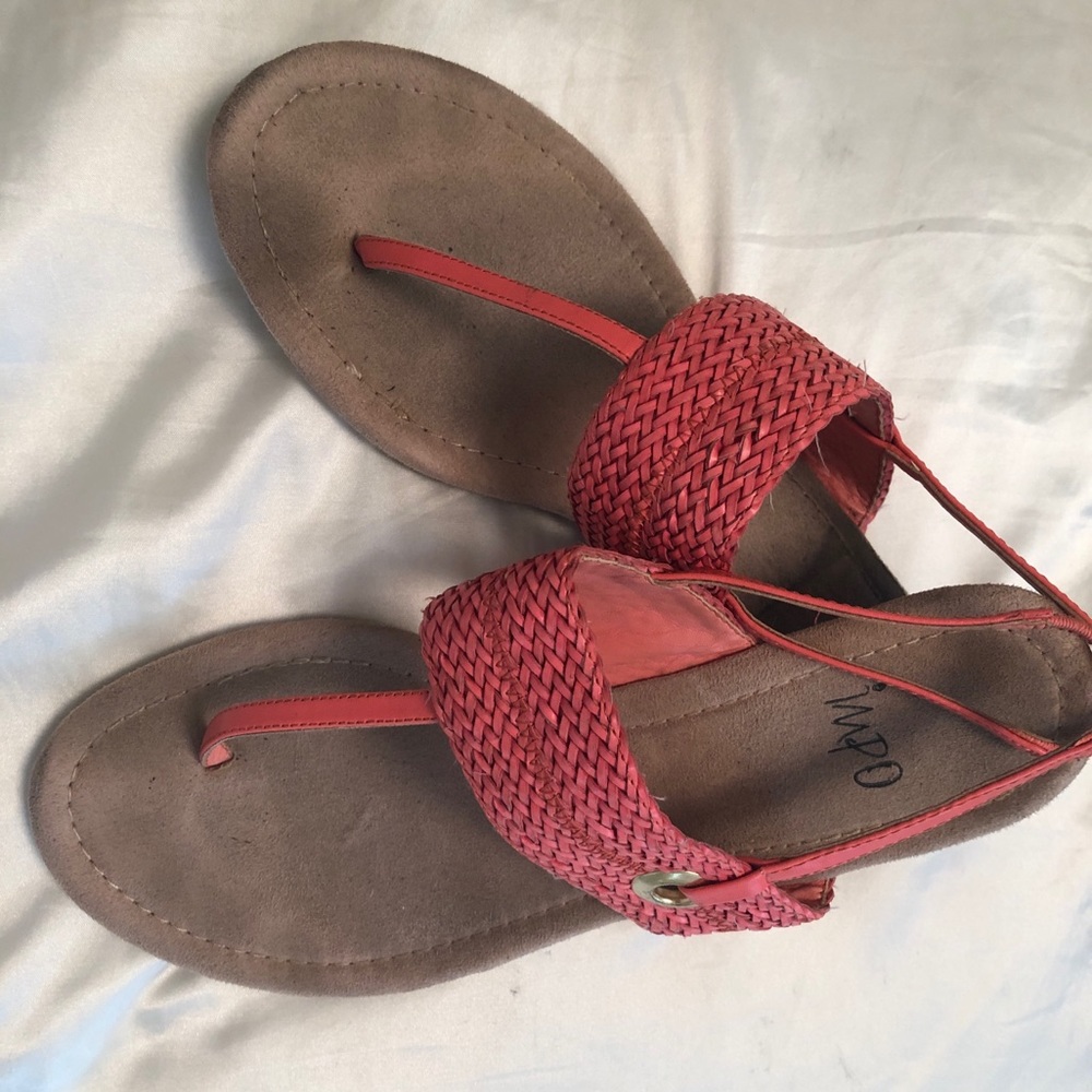 cute coral sandals